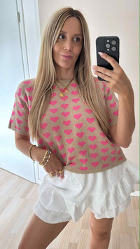 26.VISKOSESSHIRT - PINK/CREME