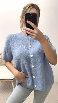 BOUCLESHORTCARDIGAN AMORE - BLAU