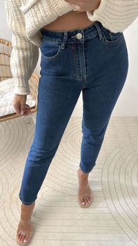 LAST ONE GR.42 - MOMFIT JEANS TINA - DUNKELBLAU