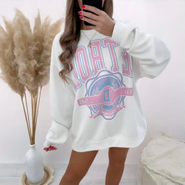 OVERSIZE SWEATER DETROIT - WEISS