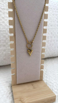 EDELSTAHL KETTE - CIRCLE HEART