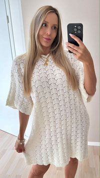 HÄKELKLEID DELA - WEISS