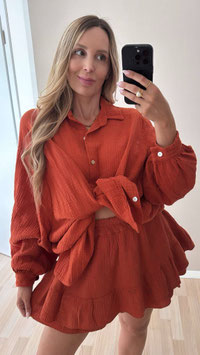 OVERSIZE MUSSELINBLUSE NEDA - ROST