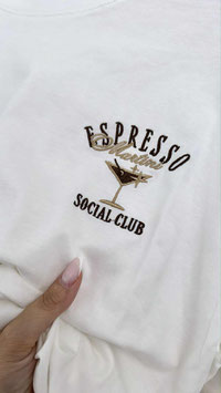 OVERSIZE SHIRT ESPRESSO  - WEISS