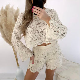 HÄKELBLUSE DEJA - BEIGE