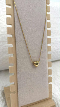 EDELSTAHL KETTE - GOLD HEART MINIMAL