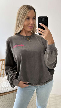 OVERSIZE SWEATER GOOD - GRAU