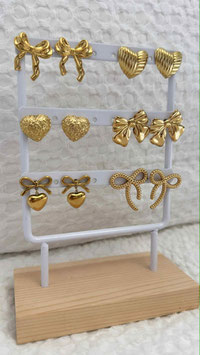 EDELSTAHL OHRRINGE - BOW LOVE