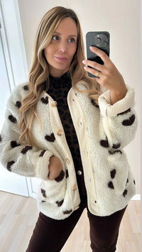 TEDDYJACKE CORD - CREME/BRAUN