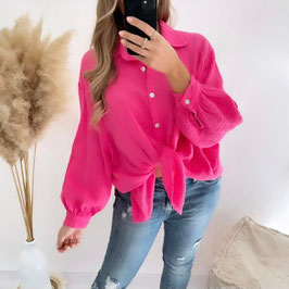 OVERSIZE MUSSELINBLUSE NEDA - PINK