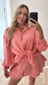 OVERSIZE MUSSELINBLUSE NEDA - MELONE