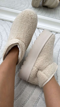 PLATEAUBOOTS TEDDY - BEIGE