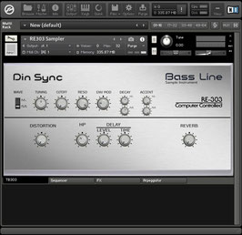 DinSync RE-303 Bassline for NI Kontakt Sample Instrument