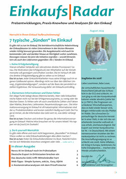 Einkaufs|Radar - Preisentwicklungen, Praxis-Knowhow und Analysen für den Einkauf