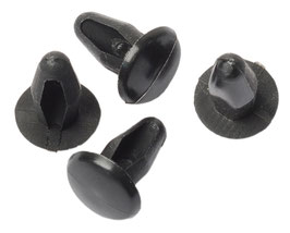 Pions d'attache de joint de porte - Weatherstrip Fastener black plastic set of 4