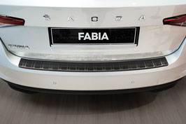 Edelstahl Ladekantenschutz graphit schwarz für SKODA FABIA IV Hatchback 5 türig ab Bj. 09/2021