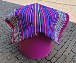 PICKNICKKLEED/DRAAGDOEK GROOT PAARS MET STREPEN (130 X 125 CM) - TITICACA