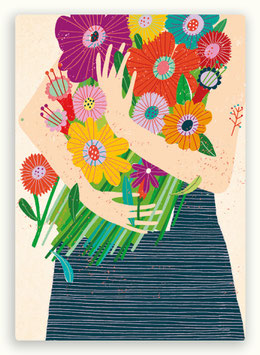 C105 BOSJE BLOEMEN IN DE ARMEN - CLAIRE VAN HEUKELOM