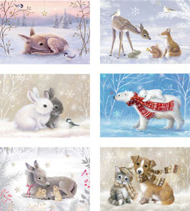 MINI ADVENT BARBARA BEHR WINTERDIEREN IN DE SNEEUW (6 SOORTEN) - COPPENRATH