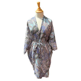 KIMONO PASTELKLEUR MET GOUDDRAAD - UIT BALI