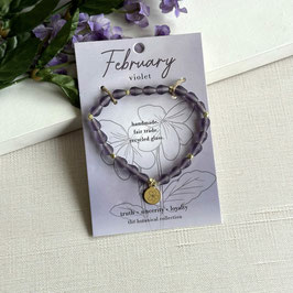 GEBOORTEBLOEM ARMBAND FEBRUARI (VIOOLTJE) - FAIRITEMS