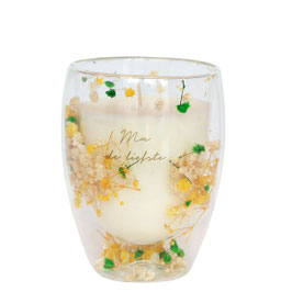 SOJAWASKAARS IN DUBBELWANDIG GLAS MET DROOGBLOEMEN (MA- DE-LIEFSTE) - MY FLAME LIFESTYLE