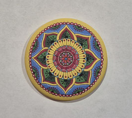 SPIEGELTJE GELE MANDALA ZONNEBLOEM - KLEURRIJK GELUK
