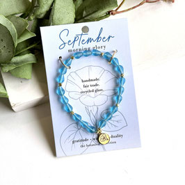 GEBOORTEBLOEM ARMBAND SEPTEMBER (DAGBLOEM BLAUWE WINDE) - FAIRITEMS