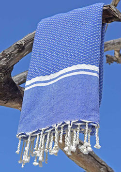 LUXE HAMAMDOEK SOUSSE (BLAUW) 90 X 190 cm - ZUS EN ZOMER