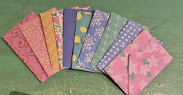 SETJE MINI-ENVELOPJES COLOUR FUN (10 STUKS) - KLEURRIJK GELUK