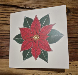 MANDALA KAART (KERSTSTER) - KLEURRIJK GELUK