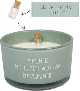 FLESSENPOST SOJAKAARS MOMENTJE IS HET TIJD VOOR EEN COMPLIMENTJE - MY FLAME LIFESTYLE
