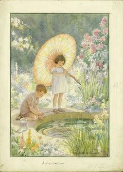 PCE 371 LITTLE GIRL WITH PARASOL