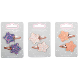 HAARCLIPS STER MET GLITTERS (3 VARIANTEN) - SPIEGELBURG