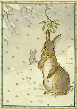 GT009 SNOW RABBITS GLITTER - MADAME TREACLE