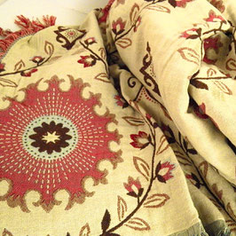 BLOOMING BLANKET XL GREY/PINK/LBEIGE (BBL06) - HI-DI-HI
