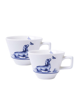 ESPRESSO KOPJES TECKEL NHAAN (2 STUKS)  - HEINEN DELFTSBLAUW