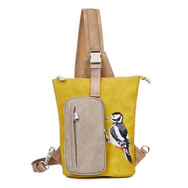 DRUMMER CROSSBODY BAG OKER/BEIGE (DR04) - HI-DI-HI
