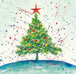 PAKJE KERSTKAARTEN LUXE - KERSTBOOM KP53 (5 KAARTEN + ENVELOPPEN)