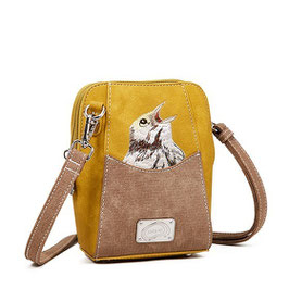 LITTLE PARADISE CROSS BODYBAG GEEL/BRUIN (LP12) - HI-DI-HI