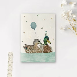 ENKELE KAART FEEST EENDJES - ART BY MEER