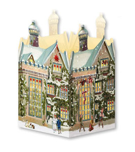 POP UP-ADVENTKAART HUIS VOOR WAXINELICHTJE (NOG 3 SOORTEN) - SPIEGELBURG