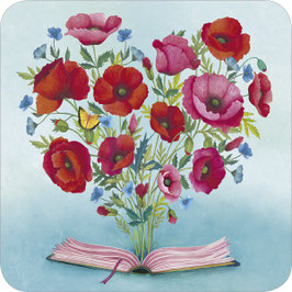 BAR322 OPEN BOEK MET BLOEMEN - MILA