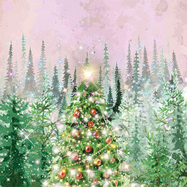 KERSTKAART KERSTBOOM IN HET BOS (EG 112-642) - EDITION GOLONG