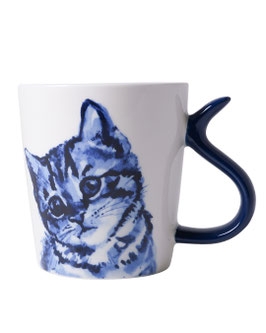 THEEMOK KATTENSTAART - VRIENDELIJK (M364) - HEINEN DELFTSBLAUW