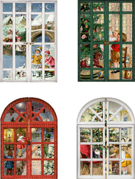 ADVENTKAART RAAMVENSTER (4 SOORTEN)- COPPENRATH