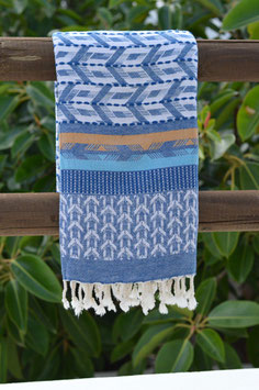 LUXE HAMAMDOEK ESLA BLAUW 95 X 180 cm - ZUS EN ZOMER