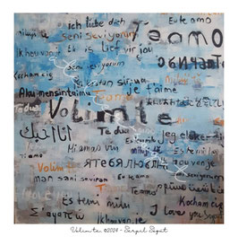 Kunstdruck Poster Volim Te Industrielook 50X50cm