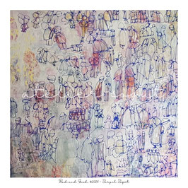 Kunstdruck Poster Bad and Good Rose Blau 30X30cm