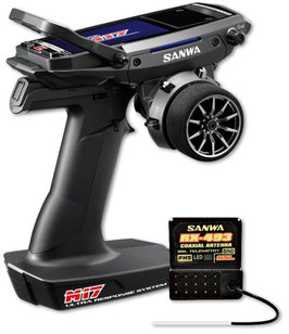 SANWA M17 - RX-493 / OHNE SERVOS/ TX/RX FARB-TOUCH-DISPLAY SURFACE CH4 2.4GHZ FH5 ULTRA RESPONSE MODE